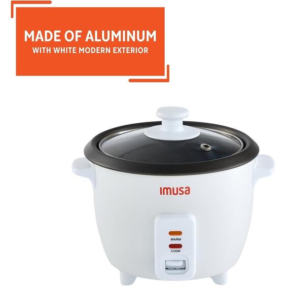 USA GAU-00011 Electric Nonstick Rice Cooker 3-Cup (Uncooked) 6-Cup (Cooked), Whi - Picture 5 of 8